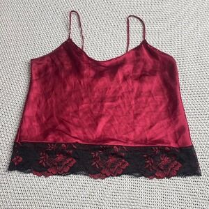 Lilac + London Satin‎ Red Wine Tank Top